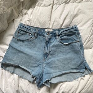 Abercrombie & Fitch Light Curve Love Blue Jean Shorts